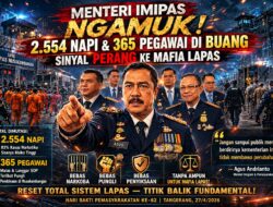 Menteri IMIPAS Ngamuk 2.554 Napi dan 365 Pegawai di buang,Sinyal Perang ke Mafia Lapas