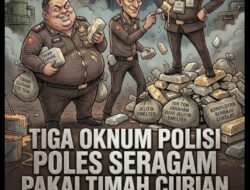 TIGA OKNUM POLISI POLES SERAGAM PAKAI TIMAH CURIAN: 100 Ton Jarahan dari Smelter Jelitik Digondol Komplotan Berbaju Cokelat!